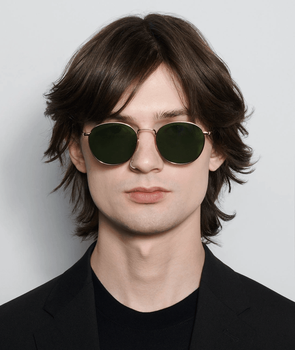 Round / Soft Gold & Graphite Green Lens - Shade Files